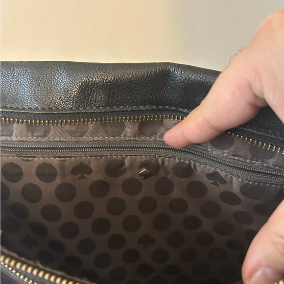 SOLD- Kate Spade Black Textured Leather Crossbody - Picture 3 of 4